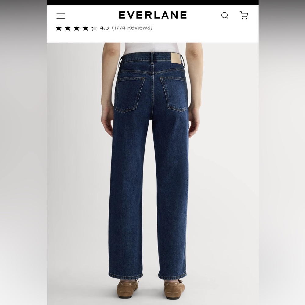 Everlane The Way High Jean, vintage indigo, size 27, reg inseam